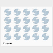 Cloud Nine Genderneutraal Baby shower Bedankt Ronde Sticker (Vel)