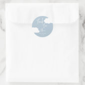 Cloud Nine Genderneutraal Baby shower Bedankt Ronde Sticker (Tas)
