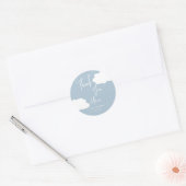 Cloud Nine Genderneutraal Baby shower Bedankt Ronde Sticker (Envelop)