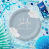 Cloud Nine Genderneutraal Baby shower Papieren Bordje (Feest)