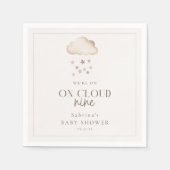 Cloud Nine Genderneutraal Baby shower Servet (Voorkant)
