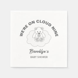 Cloud Nine Genderneutraal Baby shower Teddy Bear Servet
