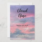 Cloud Nine Girl Baby Shower Invitations Kaart (Voorkant)