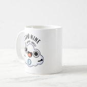 Cloud Nine Grappig Weer Pun Koffiemok (Voorkant links)