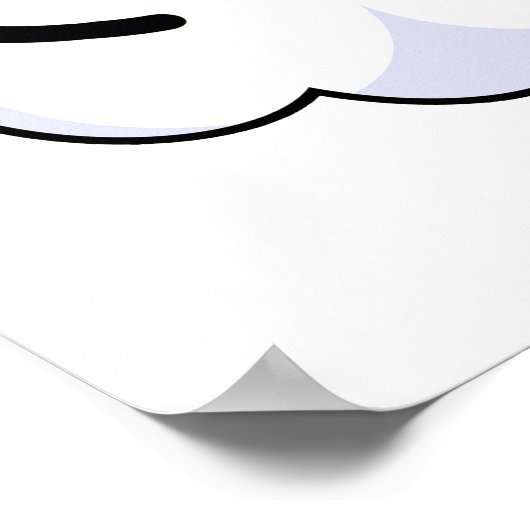 Cloud Nine Grappig Weer Pun Poster (Hoek)