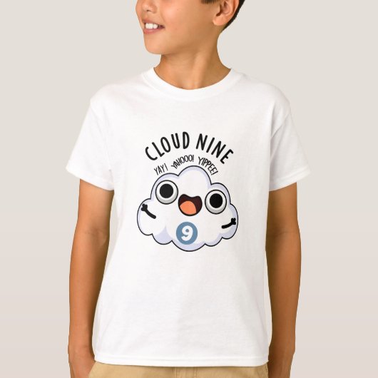 Cloud Nine Grappig Weer Pun T-shirt (Voorkant)