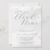 Cloud Nine Grey Genderneutraal Baby shower Kaart (Voorkant)