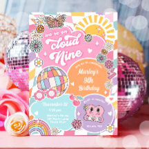 Cloud Nine Groovy Preppy Varsity Disco Verjaardag