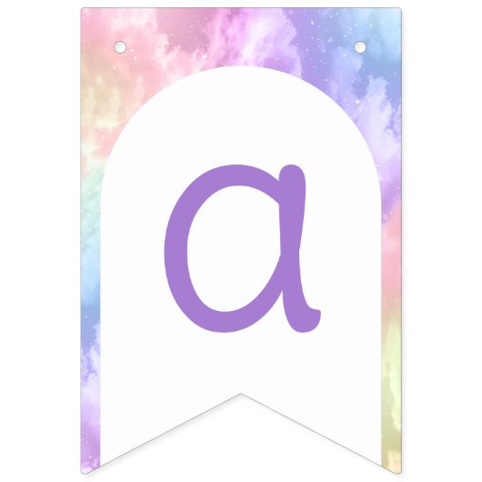 Cloud Nine Happy Birthday Banner – Waterverf verle (Derde vlag)