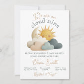 Cloud Nine Hemelse Baby Shower Uitnodiging (Voorkant)
