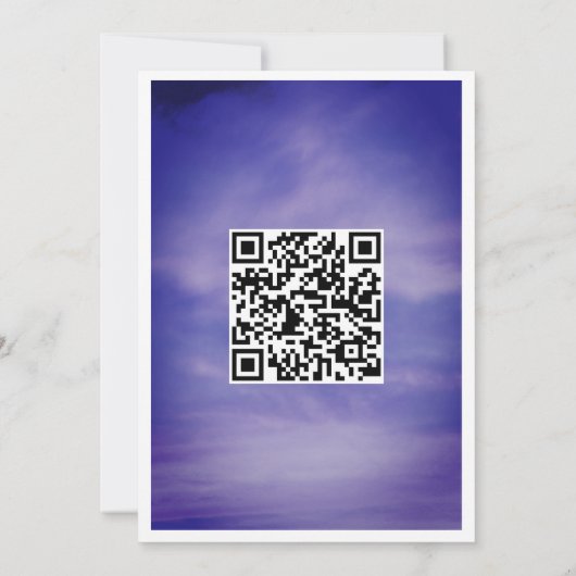 Cloud Nine Jongens Meisjes 1e Eerste Verjaardag QR Kaart (Achterkant)