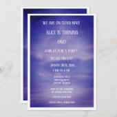 Cloud Nine Jongens Meisjes 1e Eerste Verjaardag QR Kaart (Voorkant / Achterkant)