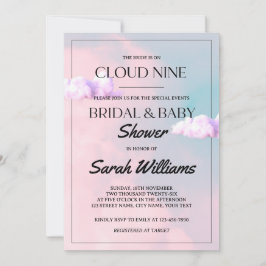 Cloud Nine Kleurrijke Pastel Bruids en Baby shower Kaart