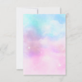 Cloud Nine Meisje Baby shower Bedankkaart (Achterkant)