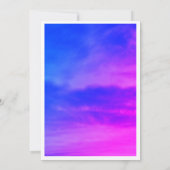 Cloud Nine Meisje Baby shower Blauw Roze Kleurrijk Kaart (Achterkant)