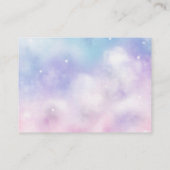 Cloud Nine Meisje Baby shower Boekaanvraag Informatiekaartje (Achterkant)