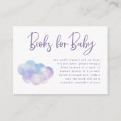 Cloud Nine Meisje Baby shower Boekaanvraag Informatiekaartje (Voorkant)