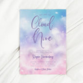 Cloud Nine Meisje Baby shower Invitation Kaart