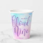 Cloud Nine Meisje Baby shower Papieren Bekers (Voorkant)