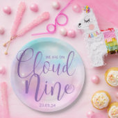 Cloud Nine Meisje Baby shower Papieren Bordje (Feest)