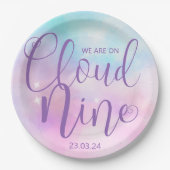Cloud Nine Meisje Baby shower Papieren Bordje (Voorkant)
