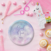 Cloud Nine Meisje Baby shower Papieren Bordje (Feest)