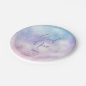 Cloud Nine Meisje Baby shower Papieren Bordje (Gekanteld)