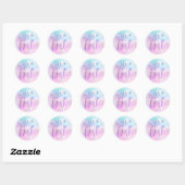 Cloud Nine Meisje Baby shower Ronde Sticker (Vel)