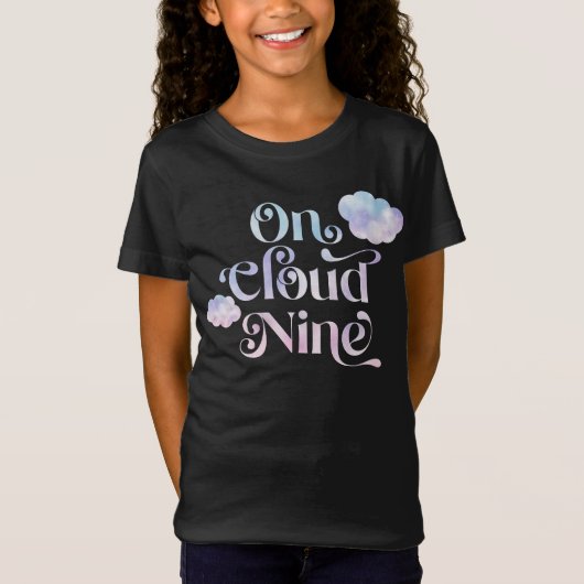Cloud Nine Meisje Verjaardagsfeestje T-shirt (Voorkant)