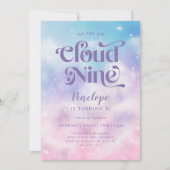 Cloud Nine Meisjes 9e Verjaardag Kaart (Voorkant)