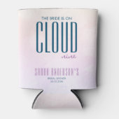 Cloud Nine Minimal Chic Paars Blauw Bruidsdouche Blikjeskoeler (Voorkant)