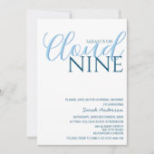 Cloud Nine Minimalistisch Blauw Wit vrijgezellenfe Kaart (Voorkant)