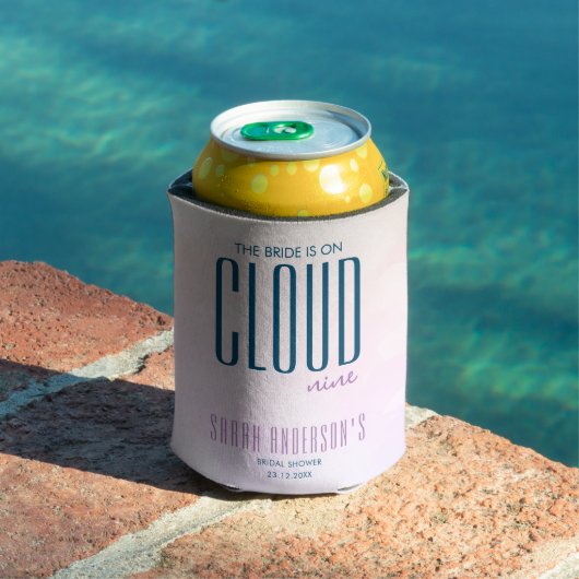 Cloud Nine Minimalistische Chic Paarse Blauwe Brui Blikjeskoeler (Insitu Zwembad)