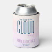 Cloud Nine Minimalistische Chic Paarse Blauwe Brui Blikjeskoeler (Blikje Voorkant)