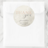 Cloud Nine Modern Baby Shower Thank You Ronde Sticker (Tas)
