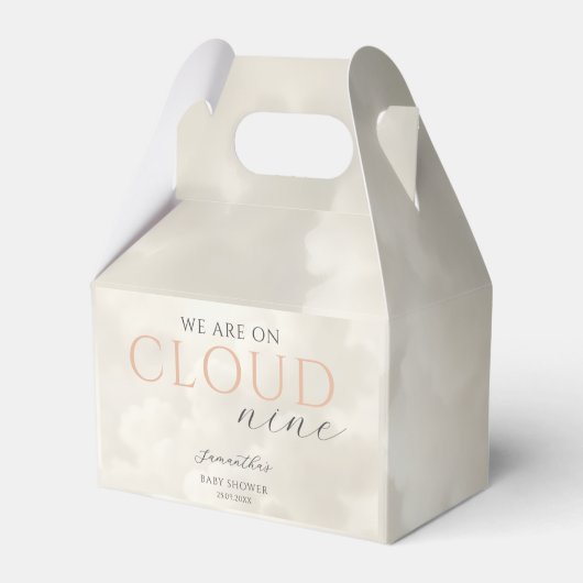 Cloud Nine Moderne Baby Shower Bedankdoosjes (Voorkant Zijde)