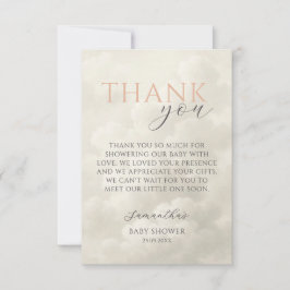 Cloud Nine Moderne Baby Shower Dankjewel Bedankkaart
