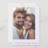 Cloud Nine moderne pastelbruiloft Kaart (Achterkant)