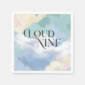 Cloud Nine Pastel Baby shower Servet (Voorkant)
