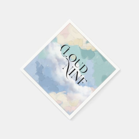 Cloud Nine Pastel Baby shower Servet (Hoek)