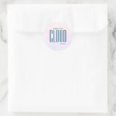 Cloud Nine Pastel Paars Blauw Modern Bruiloftsfees Ronde Sticker (Tas)