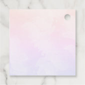 Cloud Nine Pastel Paarse Blauwe Dromerige Bruiloft Bedankjes Labels (Achterkant)