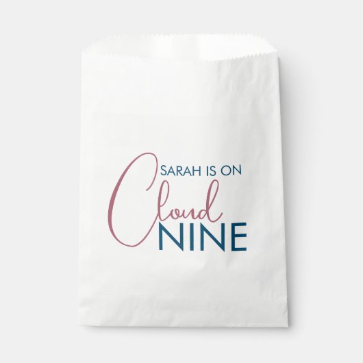Cloud Nine Pastel Roze Bruidsdouche Bedankzakje (Voorkant)