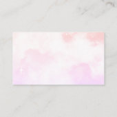 Cloud Nine Pastel Roze Display Vrijgezellenfeest Informatiekaartje (Achterkant)