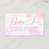 Cloud Nine Pastel Roze Display Vrijgezellenfeest Informatiekaartje (Voorkant)