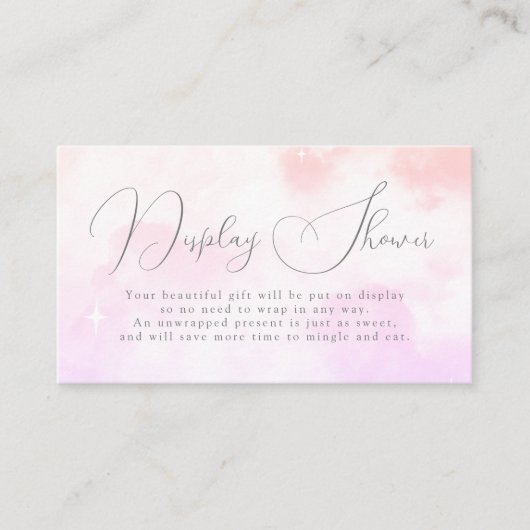 Cloud Nine Pastel Roze Display Vrijgezellenfeest Informatiekaartje (Voorkant)