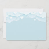 Cloud Nine Photo Birth Announcement Blue Kaart (Achterkant)