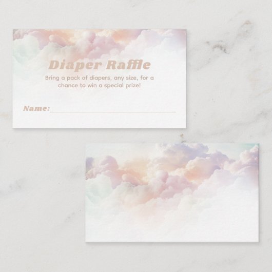 Cloud Nine Rainbow Cloud Baby shower Boeken Informatiekaartje (Voorkant / Achterkant)