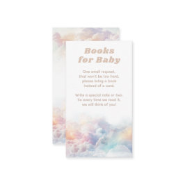 Cloud Nine Rainbow Cloud Baby shower Boeken Informatiekaartje