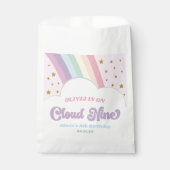 Cloud Nine Regenboog en Sterren 9e Verjaardagsfees Bedankzakje (Voorkant)